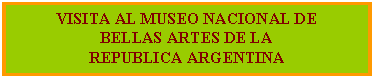 Text Box: VISITA AL MUSEO NACIONAL DE 
BELLAS ARTES DE LA
REPUBLICA ARGENTINA
