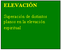 Text Box: ELEVACIN

Superacin de distintos planos en la elevacin espiritual
